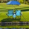 Portable Folding Picnic Double Chair with Umbrella Table Cooler Beach Camping Turquoise/Black/Red/Gray/Pink